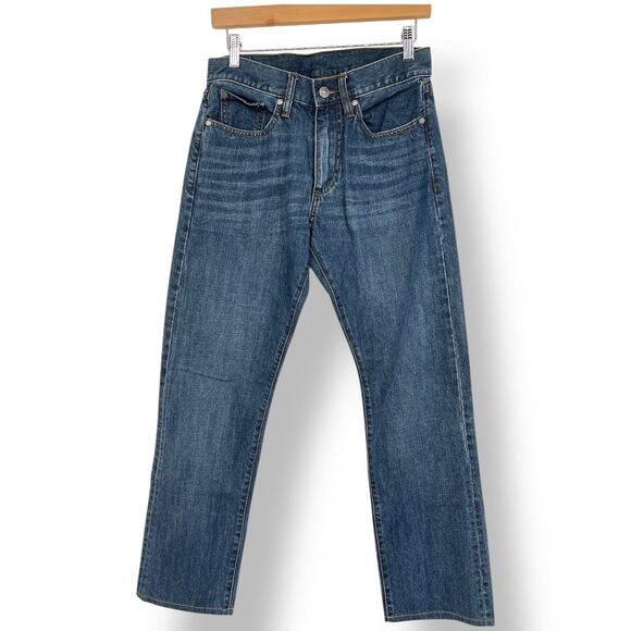 Brooks Brothers Mens Jeans Dark Denim Supima Cotton Straight Fit 30x30 USA Made - Picture 1 of 8